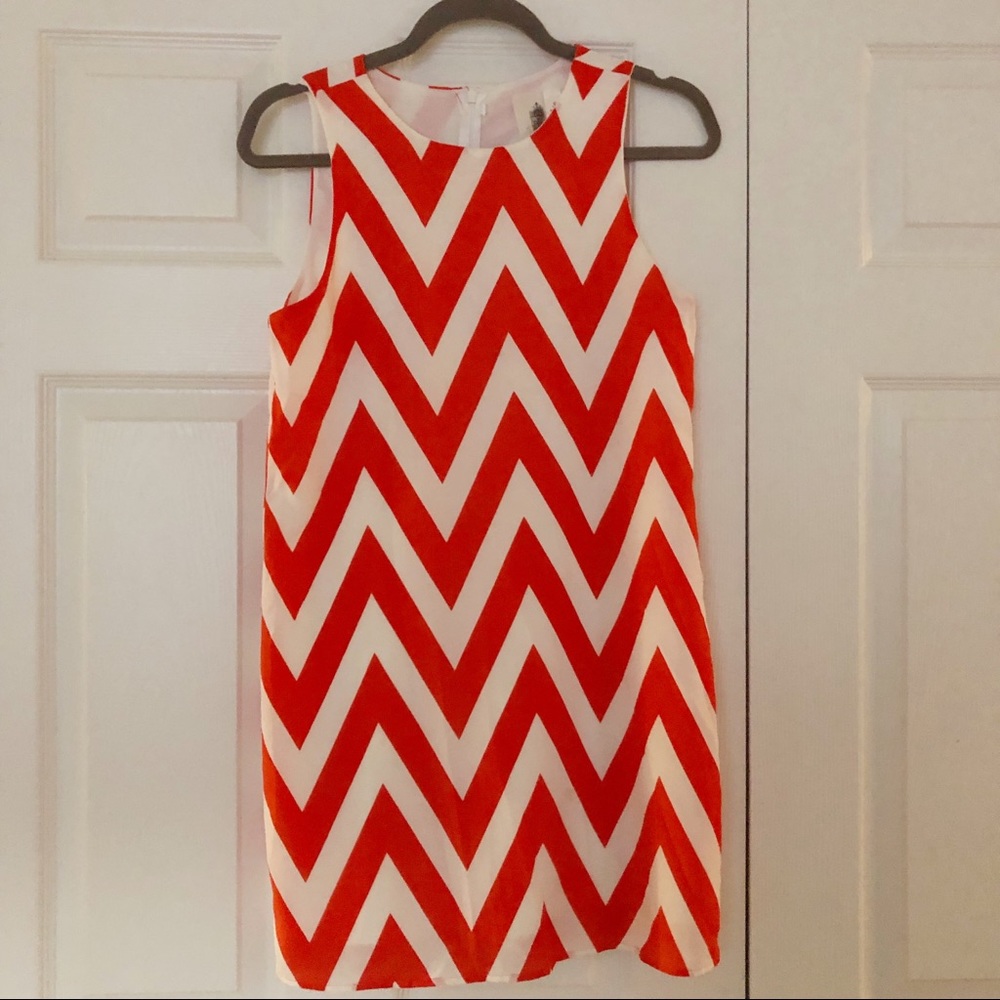 White and red straps dress  small